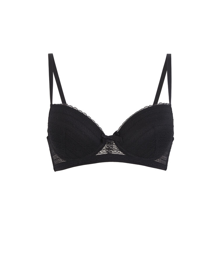 Soutien-gorge ampliforme dentelle - noir noir.