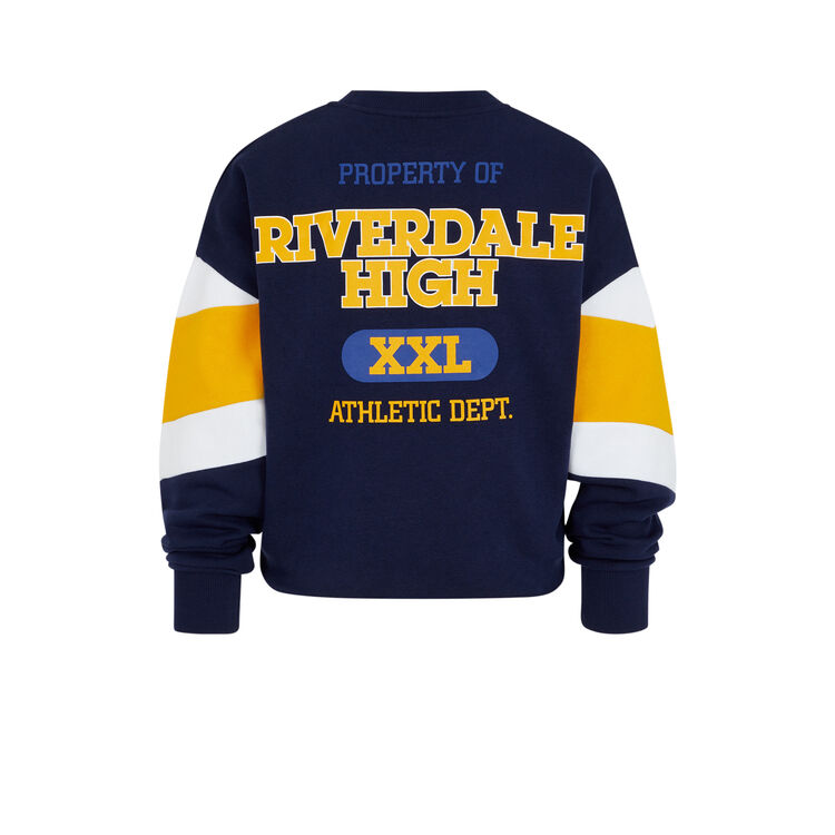 Sweat à col rond licence riverdale riverdaliz bleu marine.