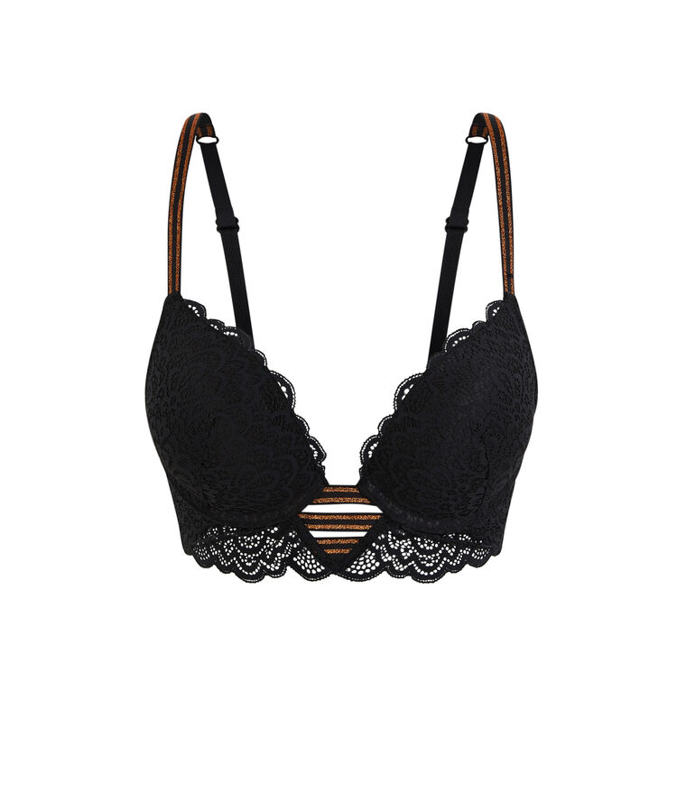 Soutien-gorge bustier v push lurexbandiz noir.