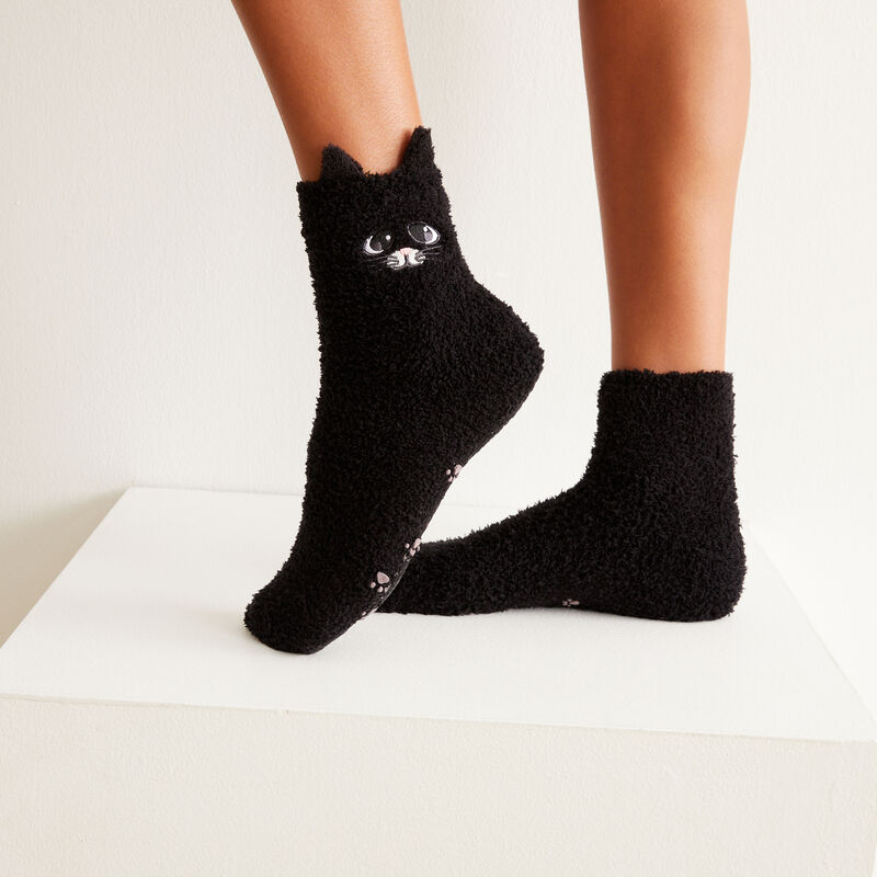 chaussettes chaton mignon - noir chaussettes chaton mignon - noir;