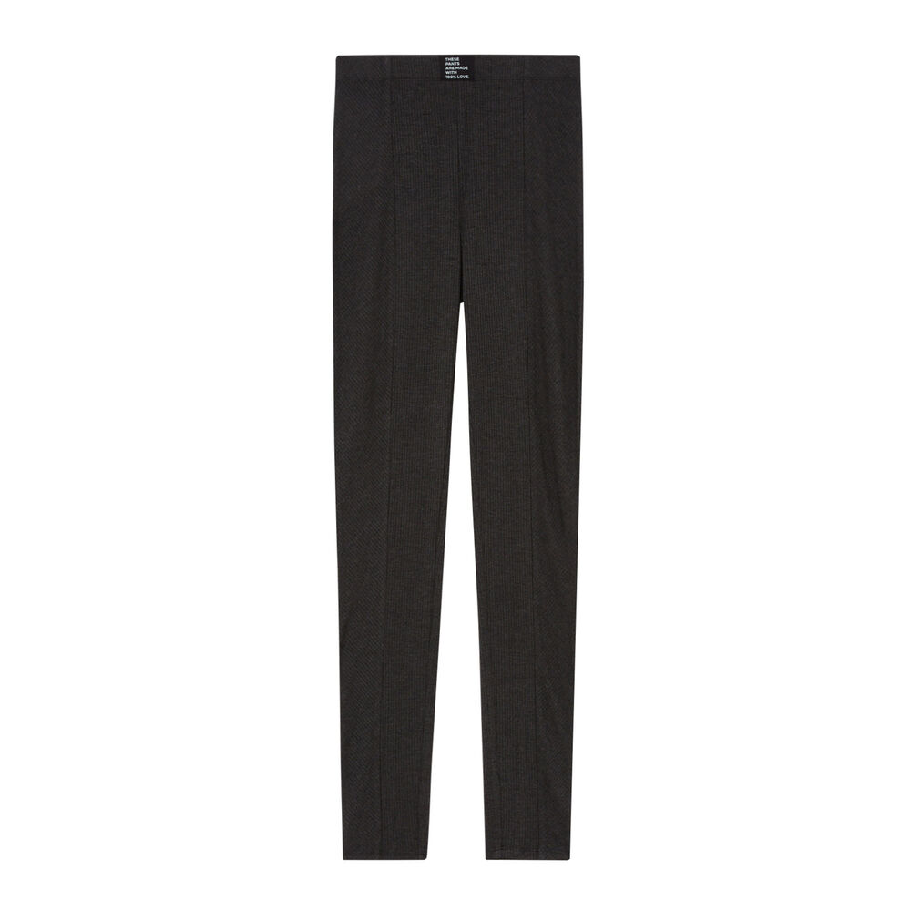 Comfy legging met 100% love boodschap - donkergrijs grijs.