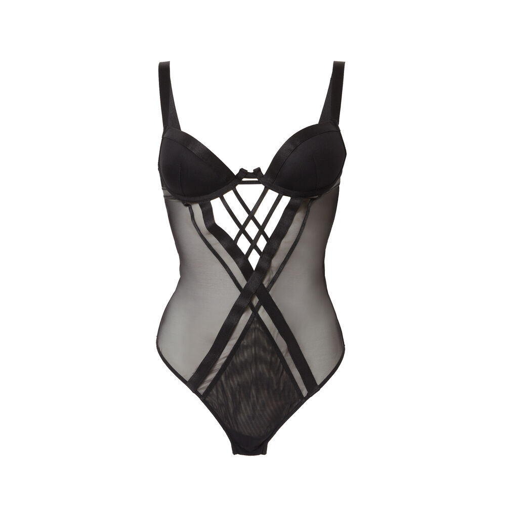 Aya x undiz body met band - zwart zwart.