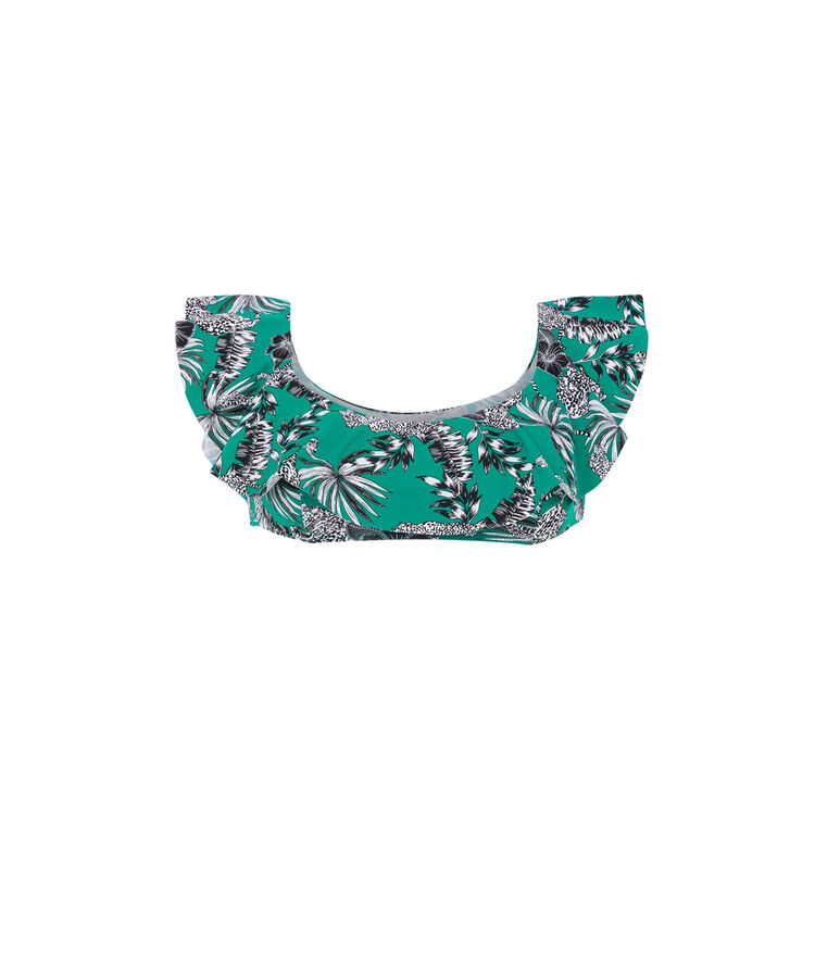 Haut de maillot de bain épaules nues - vert vert.