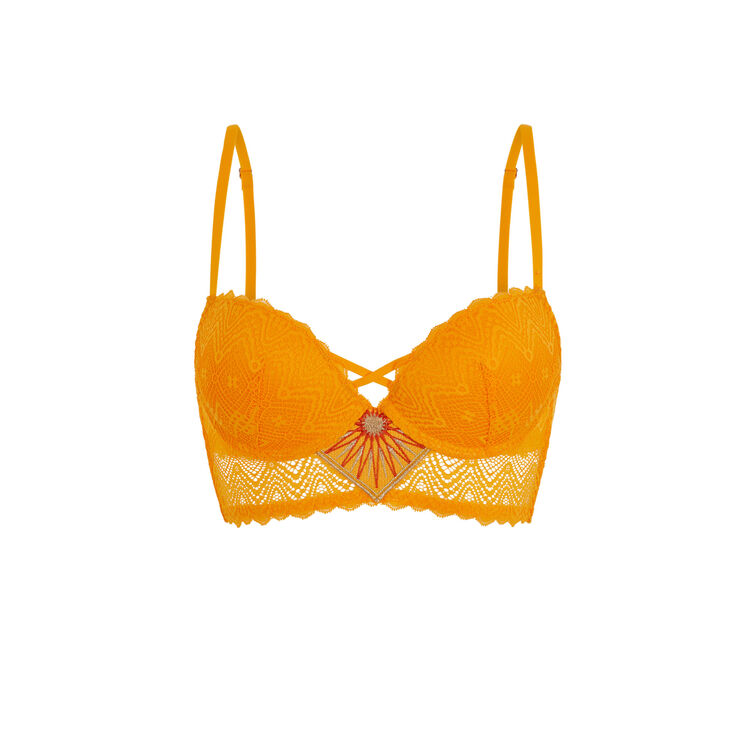 Soutien-gorge bustier push ocre horoscopiz ocre.