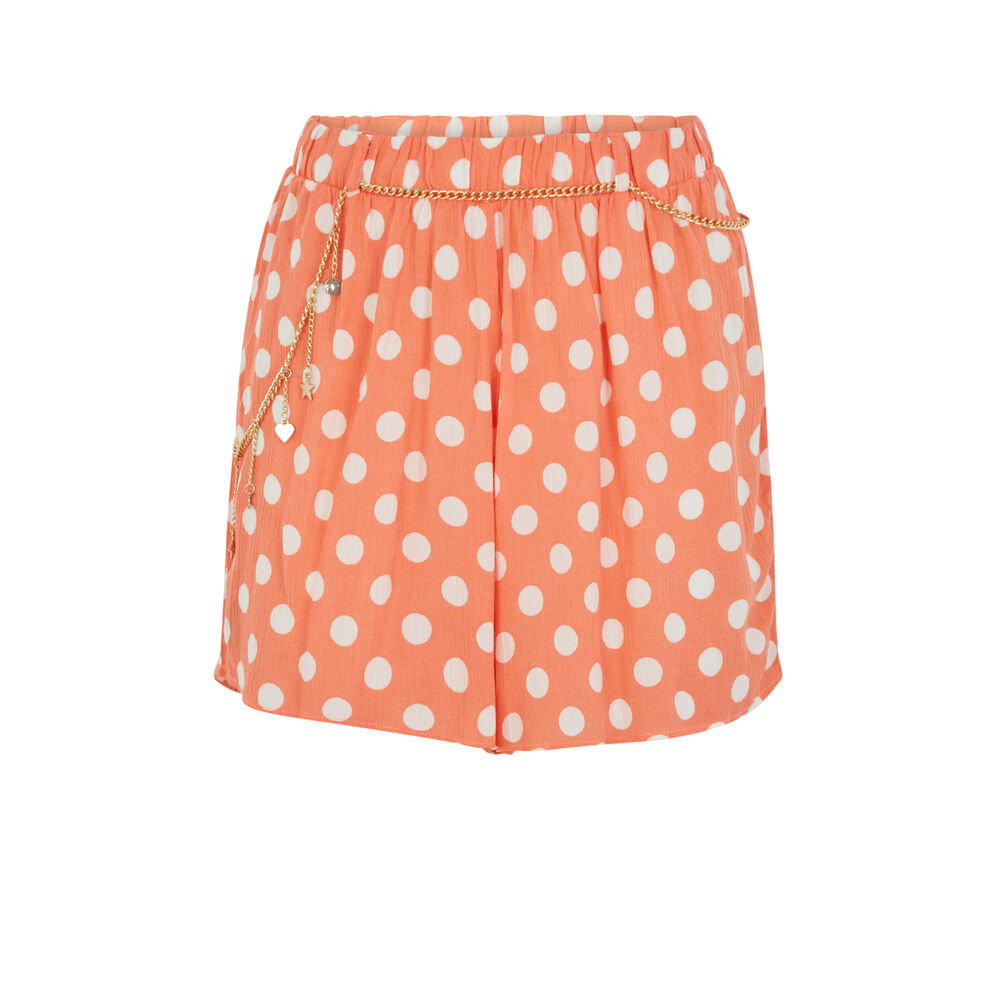 Short met stippen - oranje oranje.