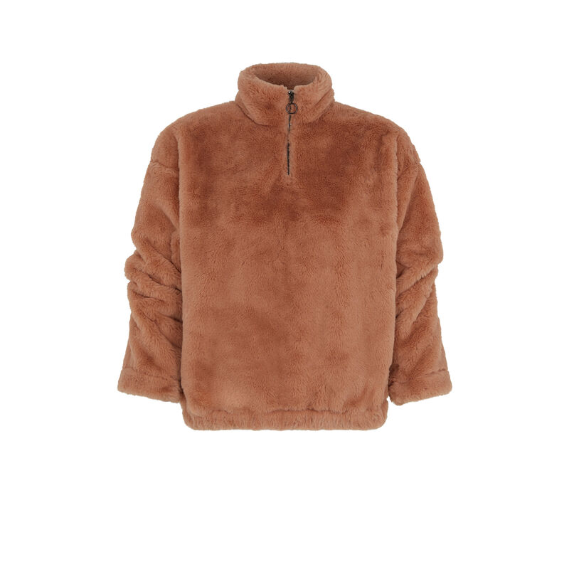 Sweater van fleece - bruin Sweater van fleece - bruin ;