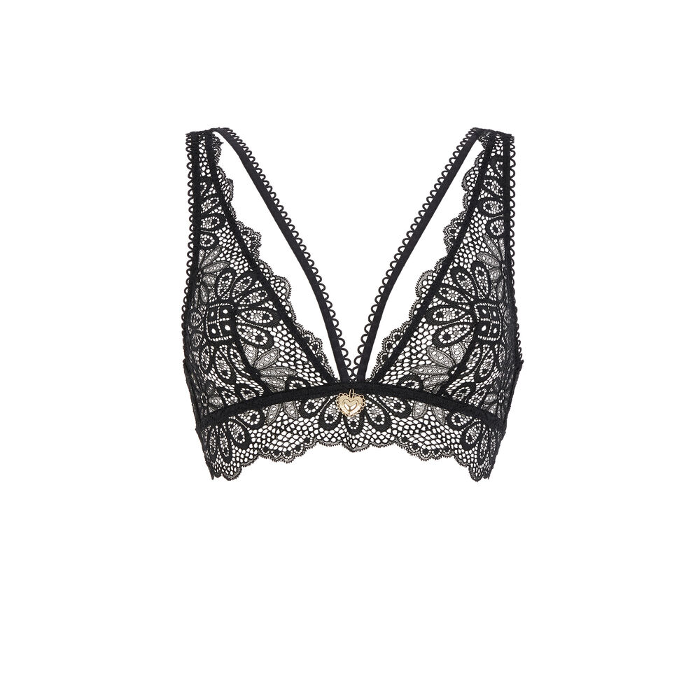 Soutien-gorge brassière sans armatures - noir noir.