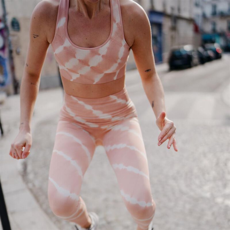 sportbeha met tie en dye effect - roze sportbeha met tie en dye effect - roze;