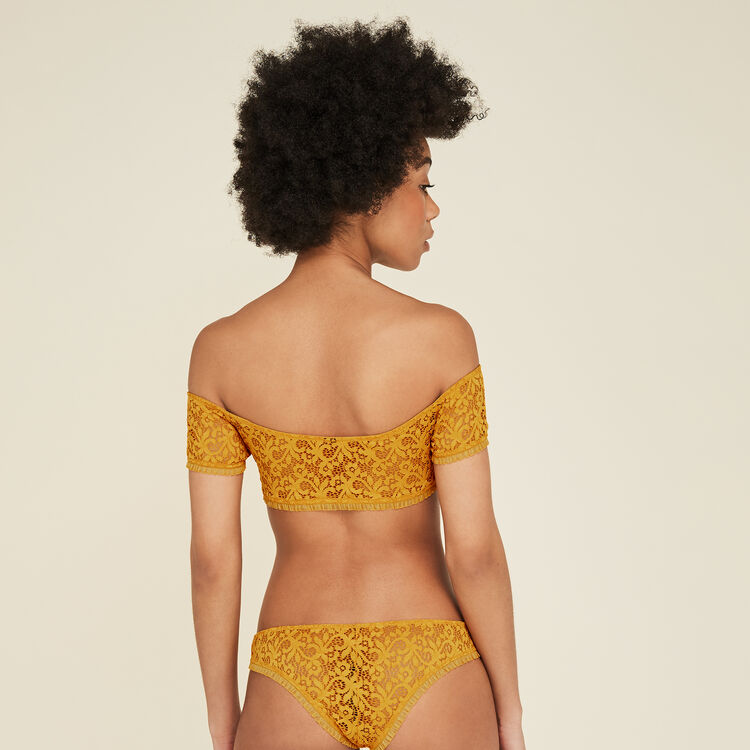 Soutien-gorge bandeau couleur ocre dorothiz yellow.