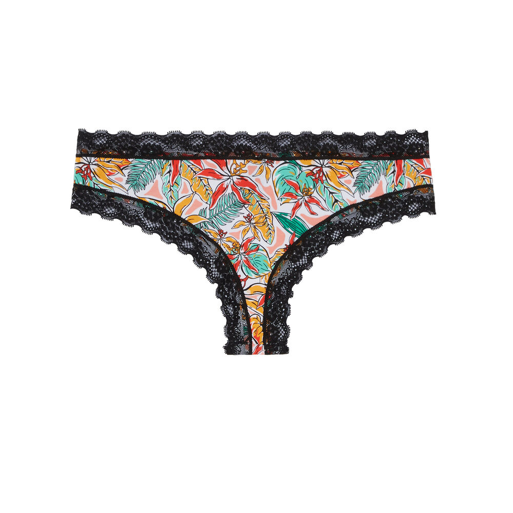 Katoenen shorty met palmbomen - roze roze.