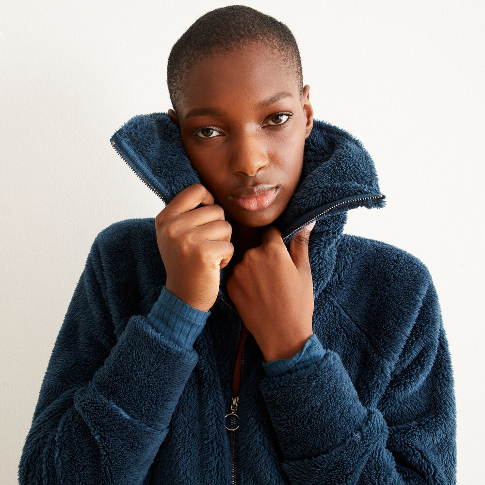 Veste polaire zipp&eacute;e - bleu bleu.
