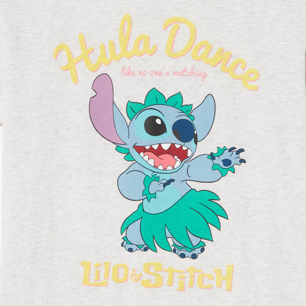 Top met stitch hula dance print - ecru ecru.