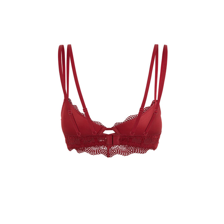 Soutien-gorge bustier push détail liens totoiz bordeaux.