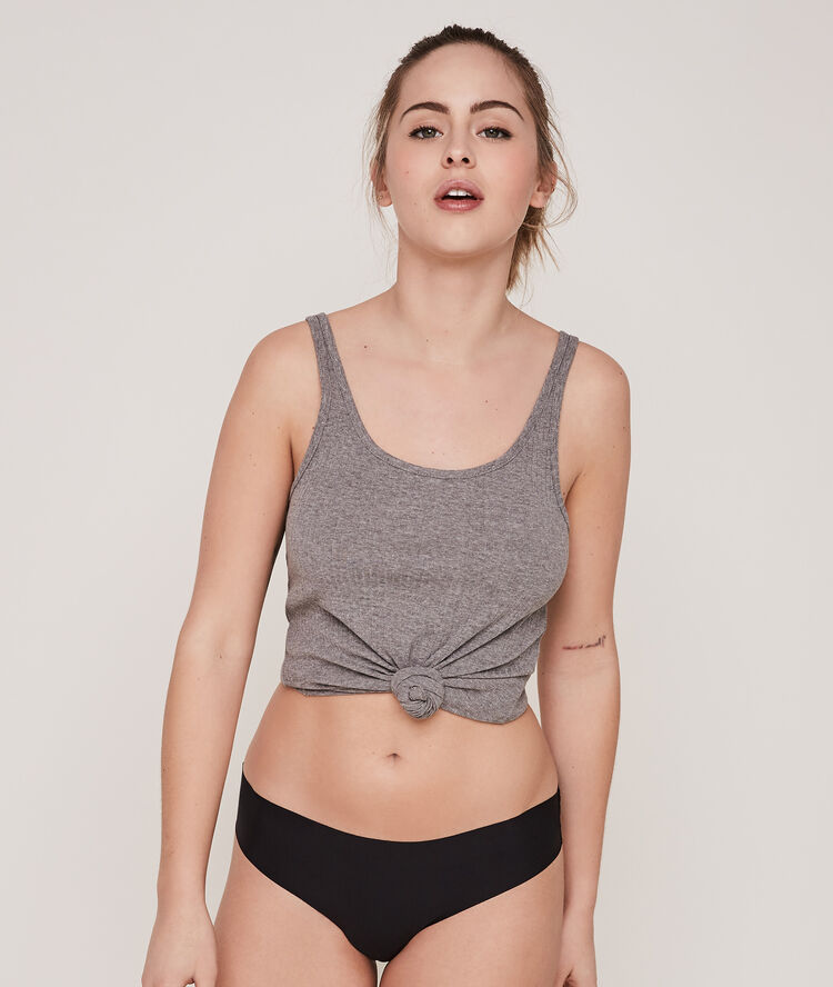 Zwarte shorty shomiz zwart.