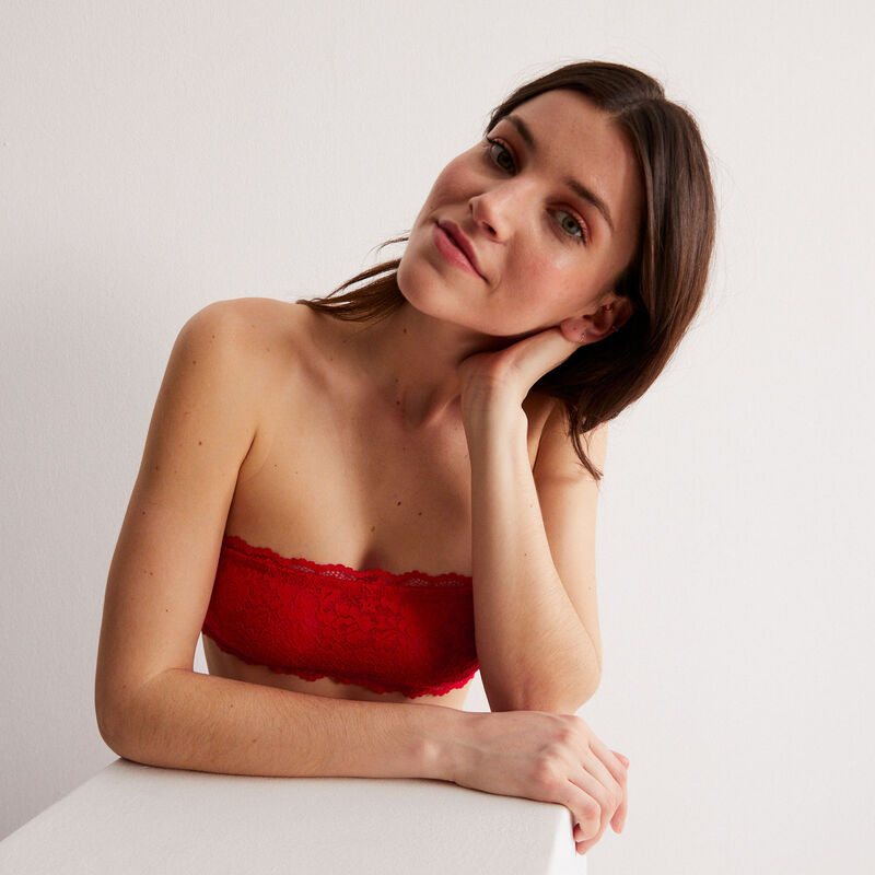 bandeautop zonder beugels - rood bandeautop zonder beugels - rood;