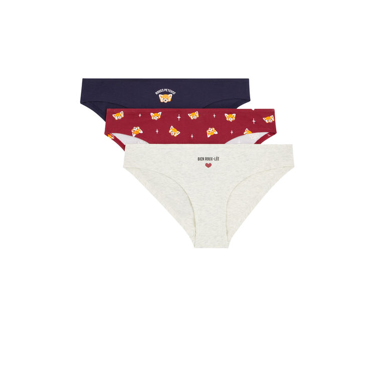 Lot de 3 culottes coton bio panroussiz Lot de 3 culottes coton bio panroussiz;