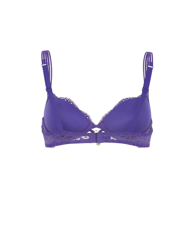 Soutien-gorge ampli en dentelle brillante - violet violet.