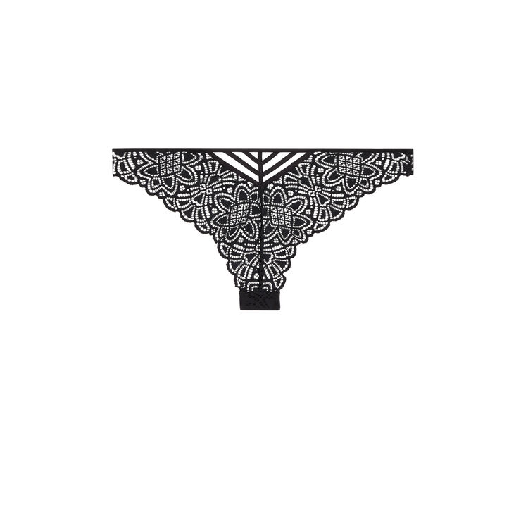 Tanga en dentelle marceliz noir.