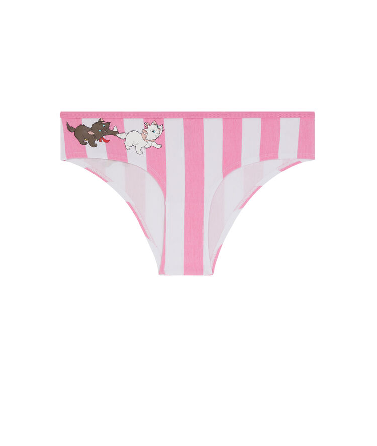 Shorty en coton imprimé les aristochats catirayiz rose.