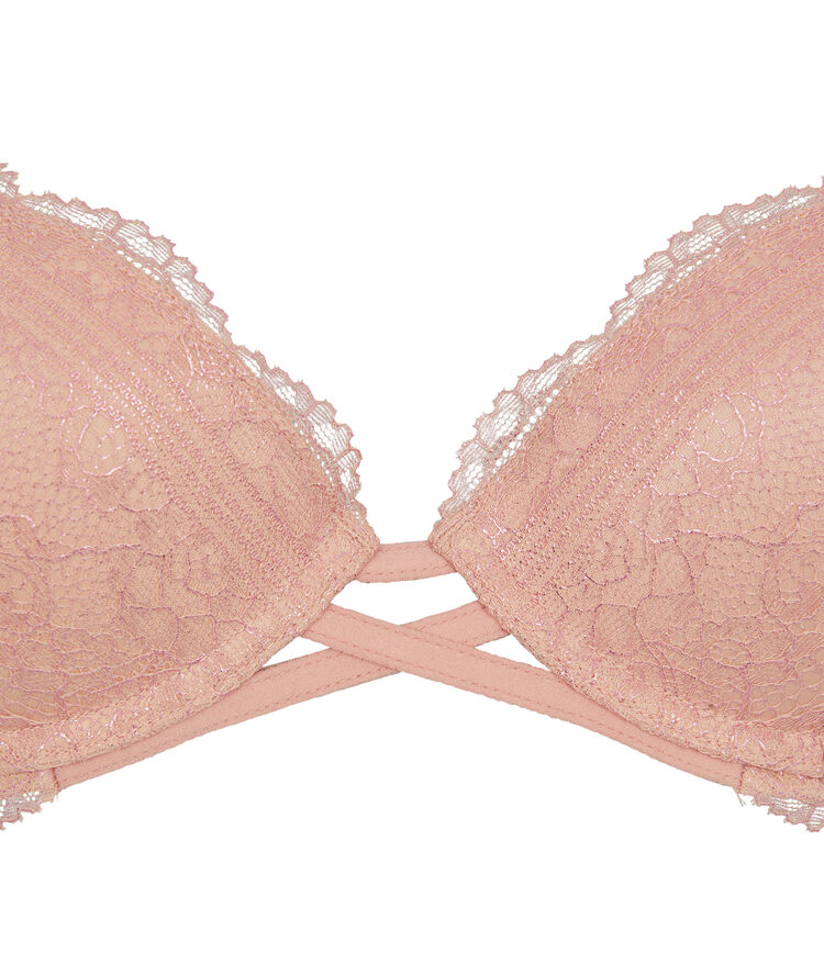 Soutien-gorge push-up en dentelle everydayiz rose.