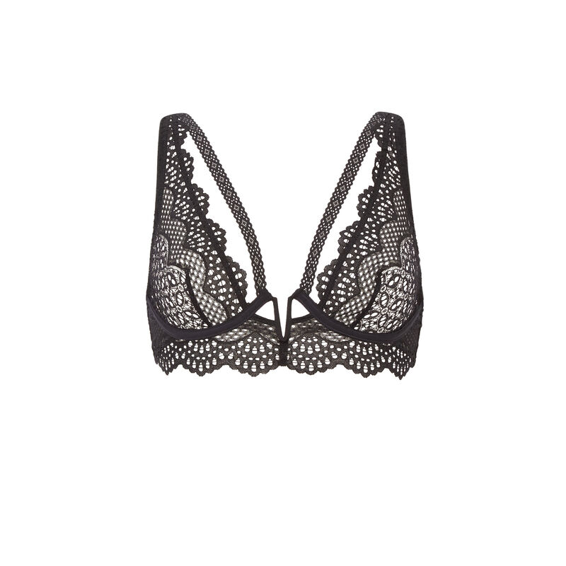 soutien-gorge corbeille en dentelle - noir soutien-gorge corbeille en dentelle - noir;