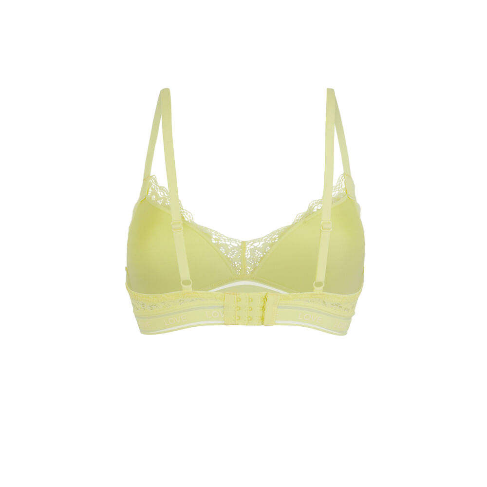 Soutien-gorge brassière sans armatures - jaune jaune.