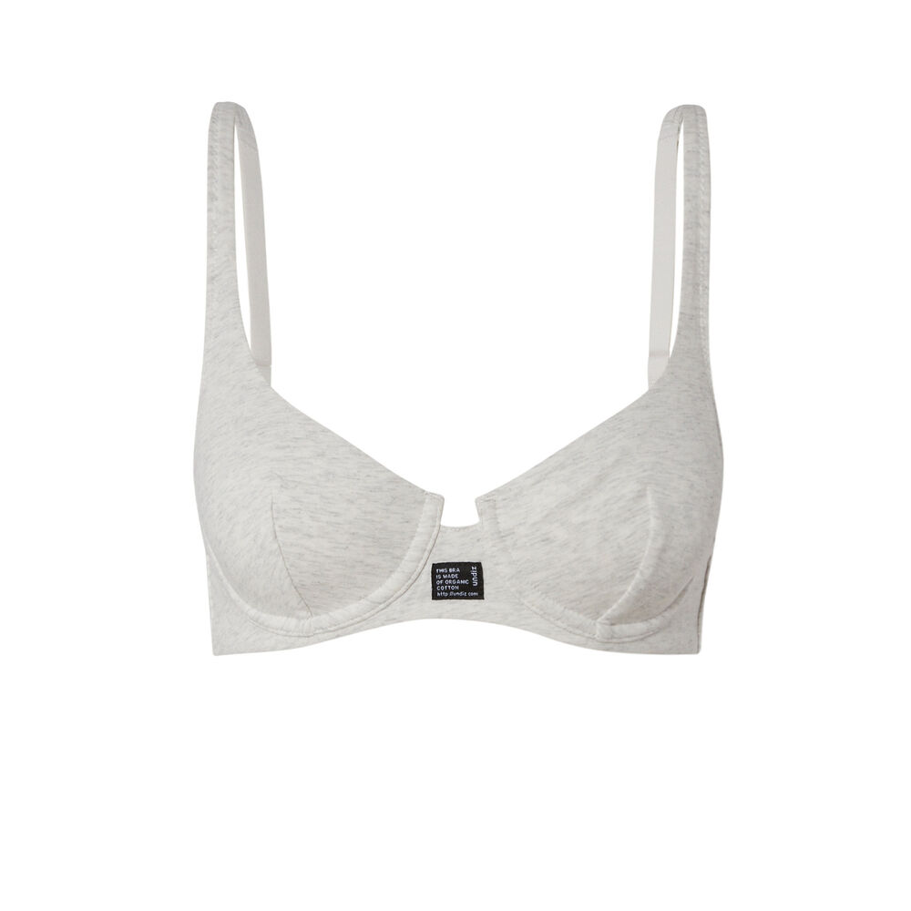 Katoenen brassière beha met wecare opschrift - ecru ecru.