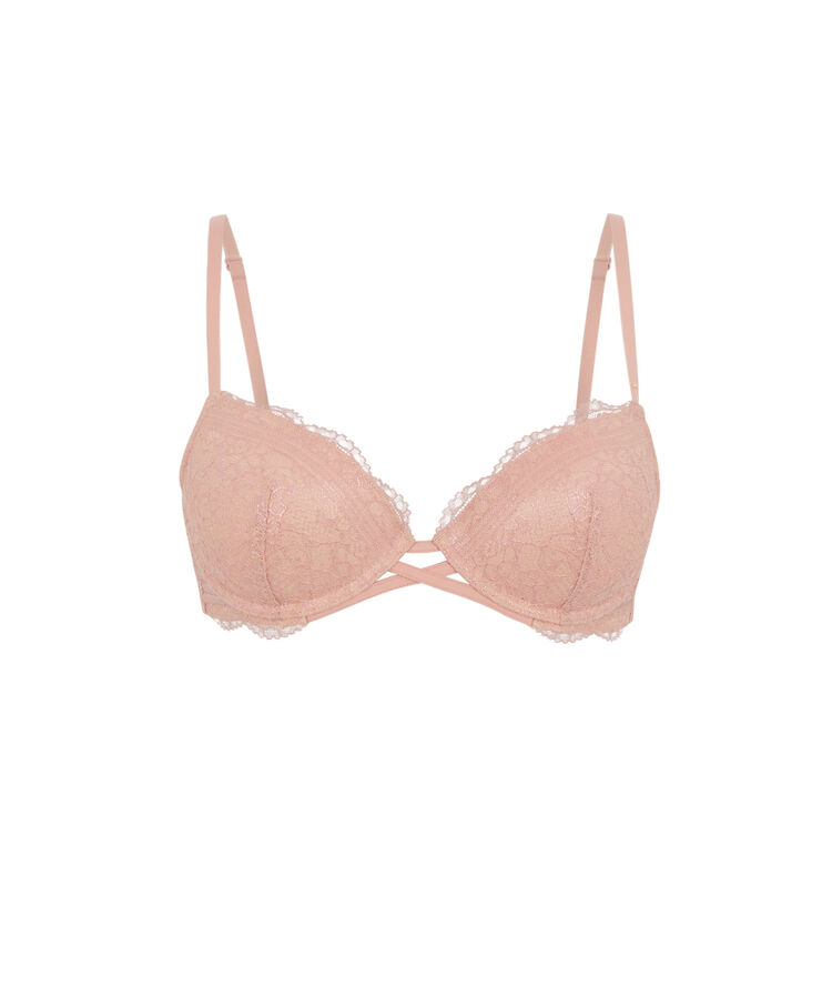 Soutien-gorge push-up en dentelle everydayiz rose.