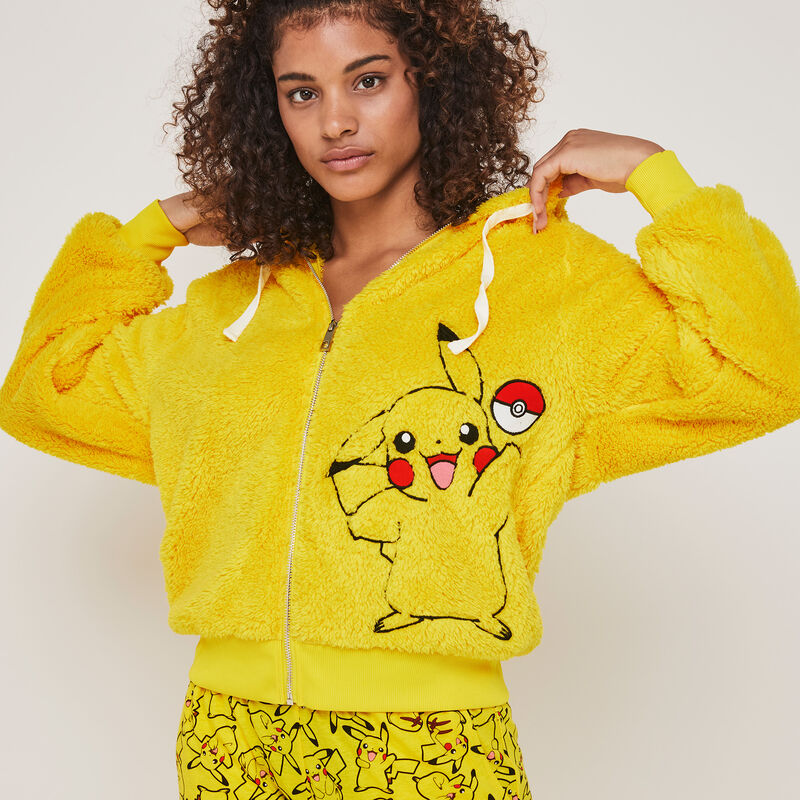 veste polaire à capuche print pikachu pikaballiz veste polaire à capuche print pikachu pikaballiz;