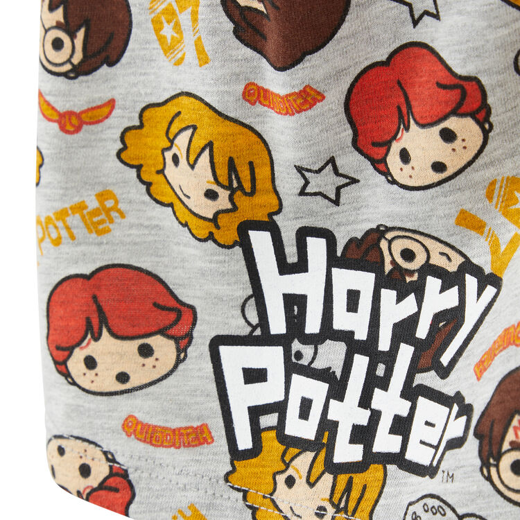 Top à manches courtes print harry potter allharriz gris.