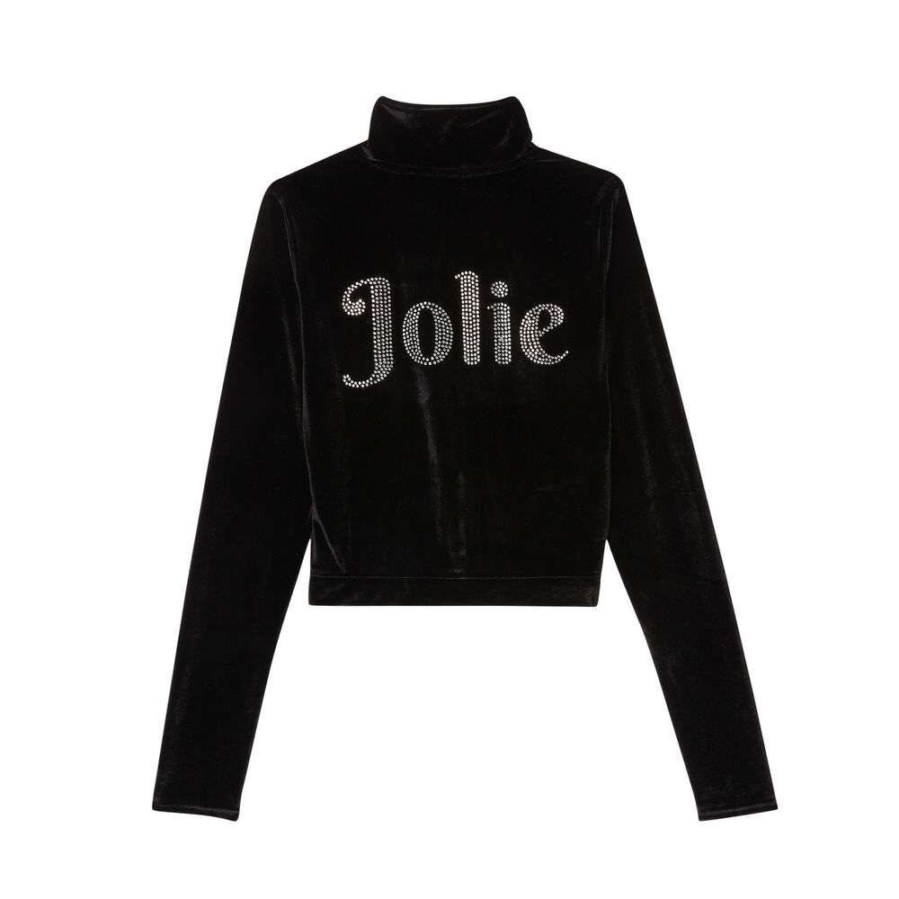 Aya x undiz velours "jolie" jasje - zwart zwart.