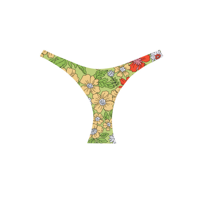 bikinislip met bloemenmotief - groen bikinislip met bloemenmotief - groen;
