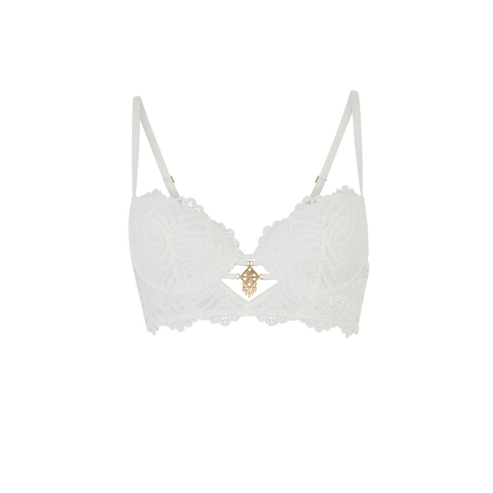 Gevoerde bustier - wit wit.