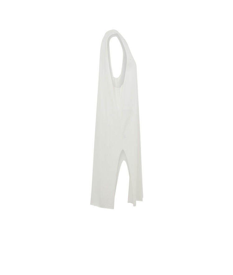 Robe sans manches unie - blanc blanc.