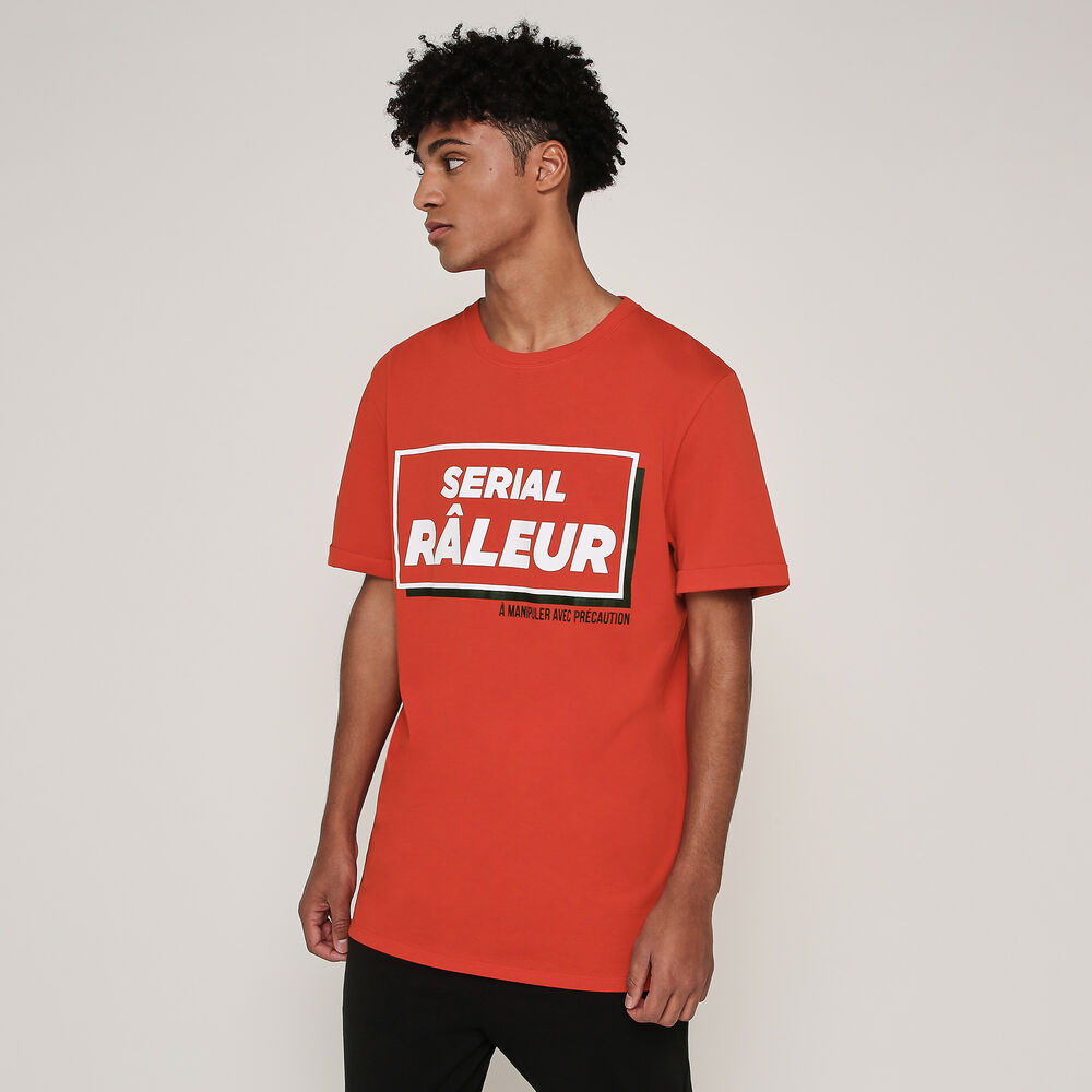 Set pyjama top + pantalon serializ rouge.