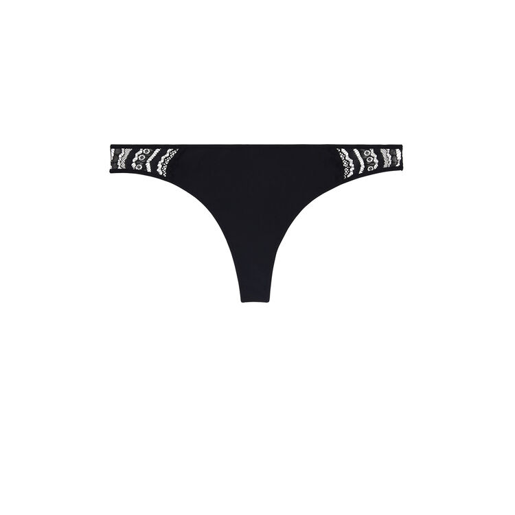 Tanga micro/dentelle pushwaviz noir.