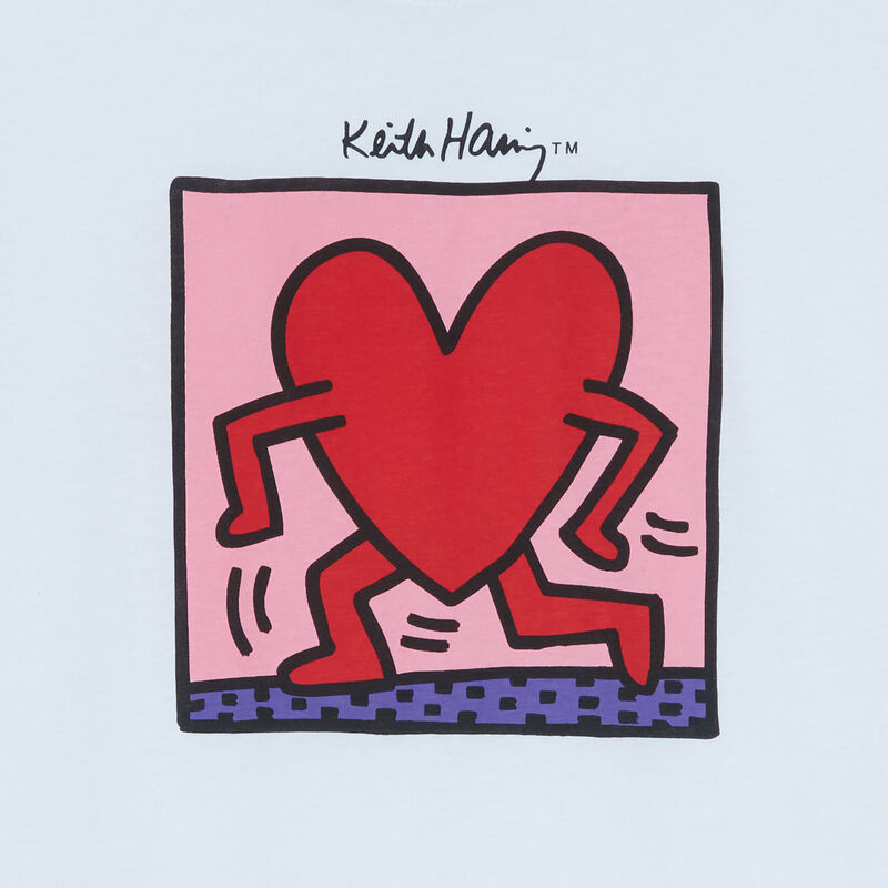 top met Keith Haring hartenprint - wit top met Keith Haring hartenprint - wit;