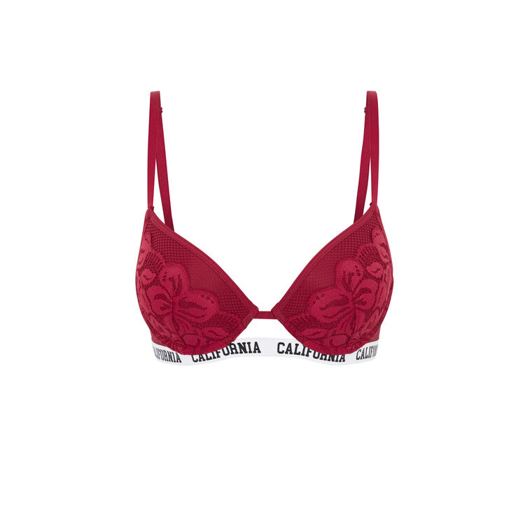 Soutien-gorge ampli en dentelle westcoastiz bordeaux.