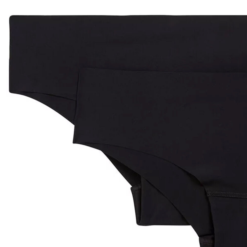 Set van twee zwarte shorty’s in microvezelstof zwart.