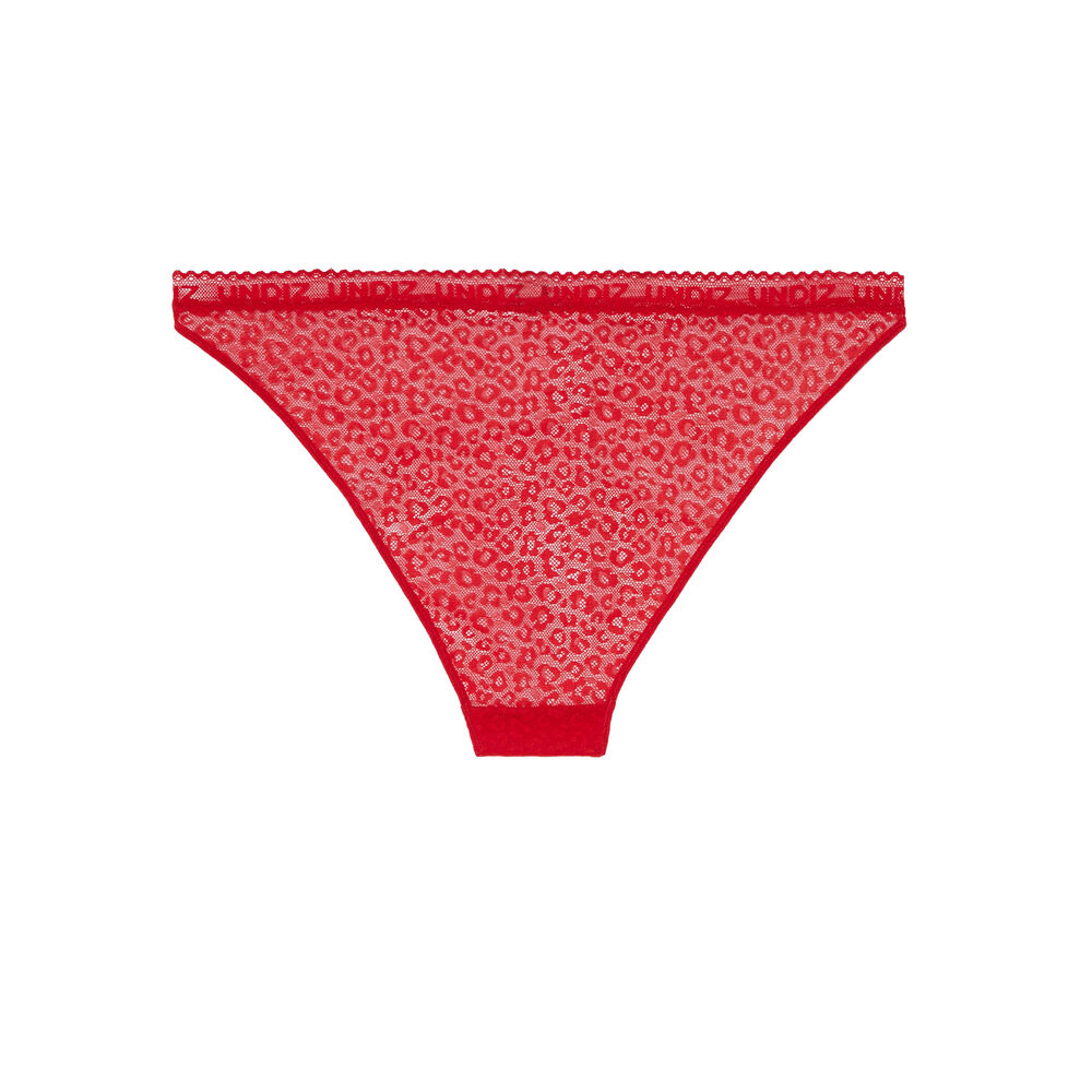 Kanten slip met motieven - rood rood.
