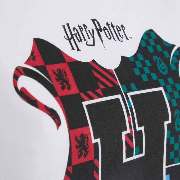 Top à manches courtes harry potter harrypottiz blanc.