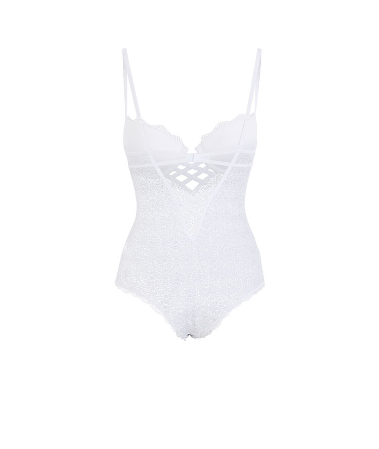 Body coqué en dentelle - blanc blanc.