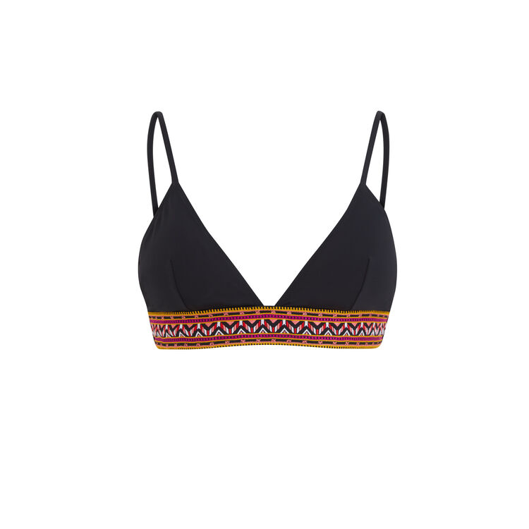 Haut de maillot de bain noir brodindiz noir.