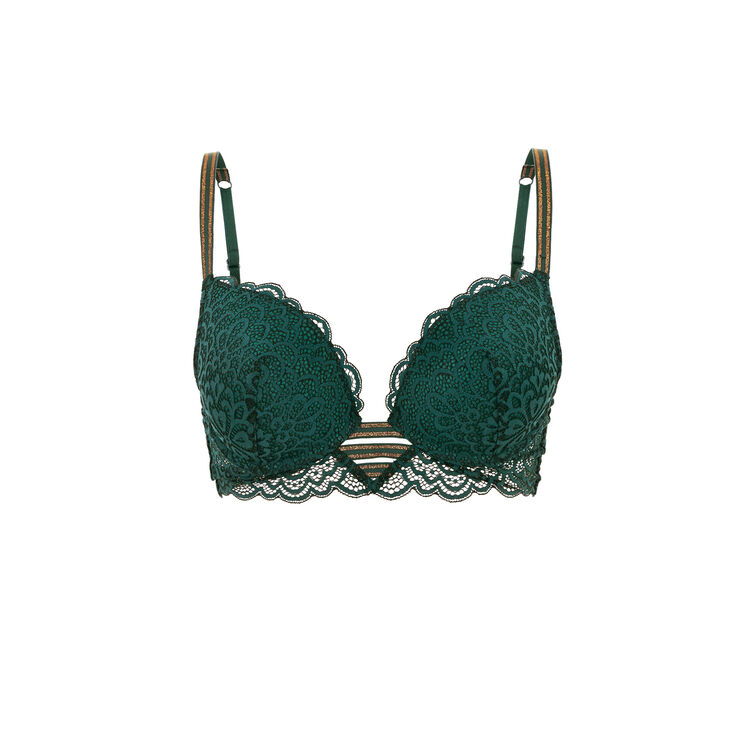 Soutien-gorge bustier v push lurexbandiz vert.