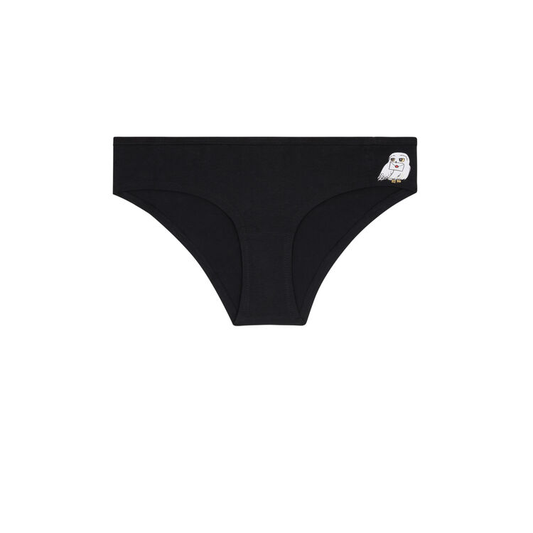Shorty en coton print hedwige edwigiz noir.