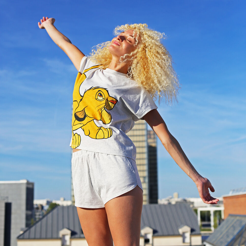 Short &agrave; imprim&eacute; roi lion - gris gris.