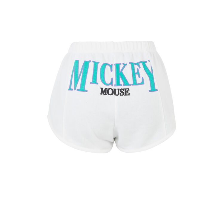 Short molleton print mickey mickeymousiz blanc cassé.