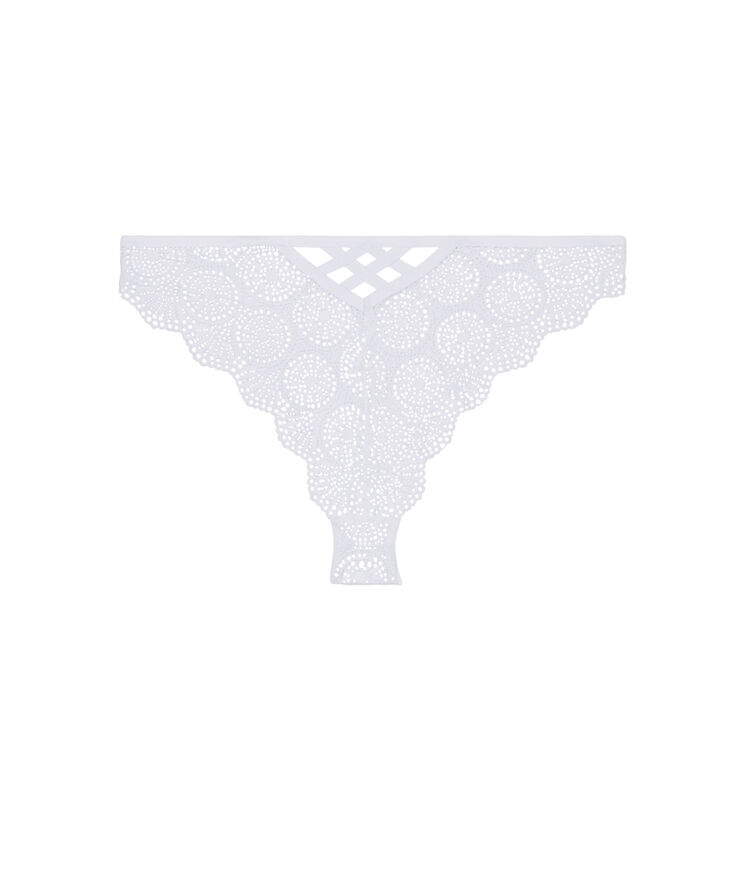 Tanga en dentelle totoiz blanc.