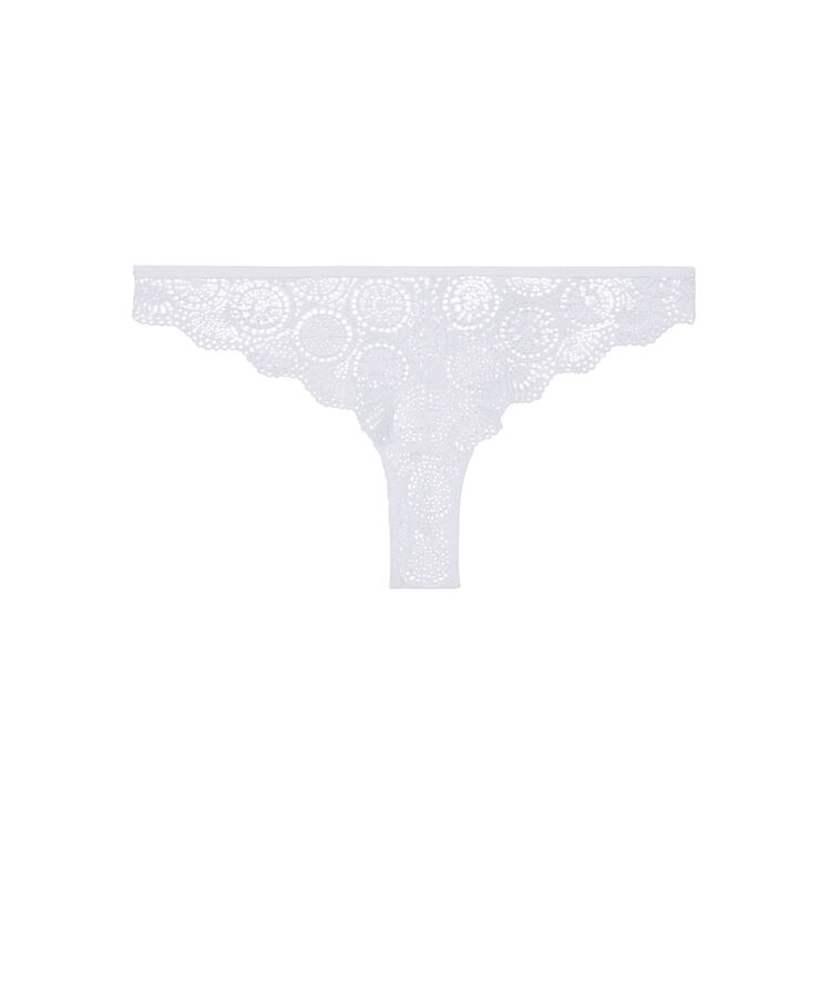 Tanga en dentelle totoiz blanc.