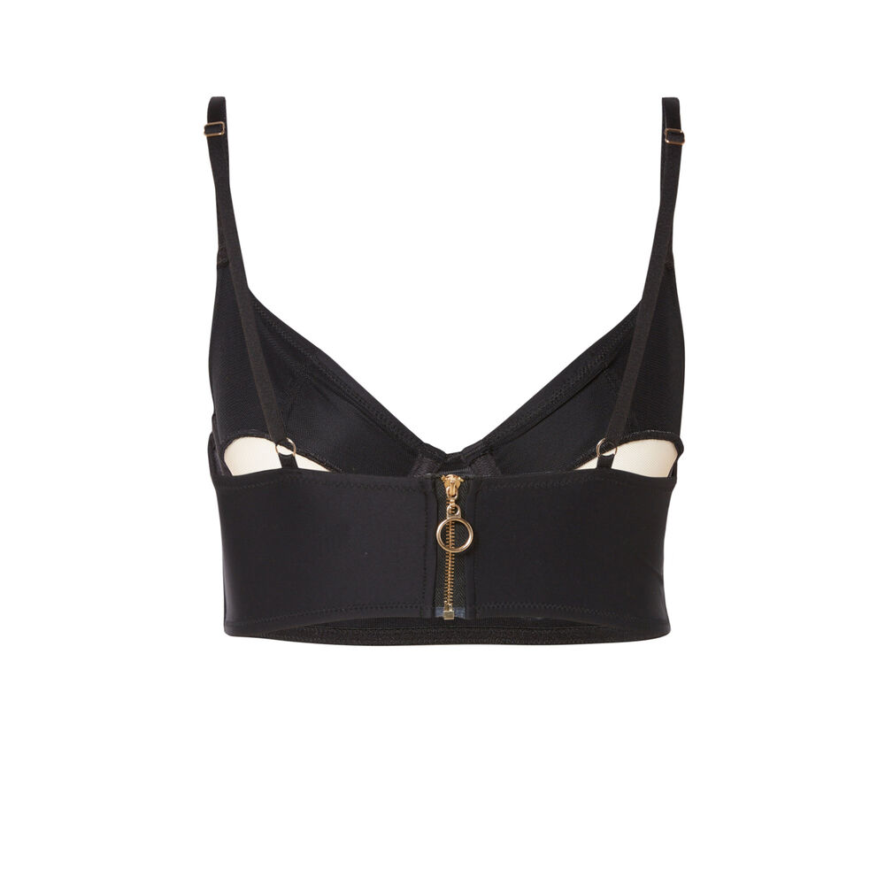 Bustier demi cup beha - zwart zwart.